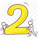 Numeric Number Tow Mathematics Icon