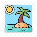 Oasis Desert Landscape Icon