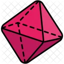 Octahedron Geometric Shape Icon