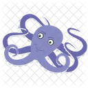 Octopus Sea Animal Mollusc Icon