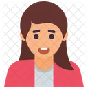 Office Girl Employee Accountant Icon