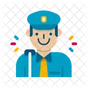 Oficial De Policia Profesiones Hombre Hombre Icono