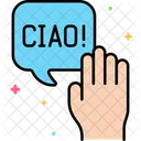 Ciao Ola Idioma Ícone