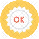 Ok Sticker Label Icon