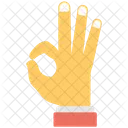 Ok Hand Gesture Icon