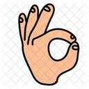 Ok Hand Gesture Icon