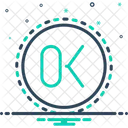 Ok Letter Text Icon