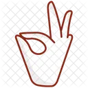 Ok Sign All Good Symbol Hand Gesture Icon