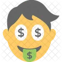 Dolar Olhos Emoji Ícone