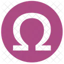 Omega Alphabet Greek Icon