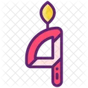 One Number Candle  Icon