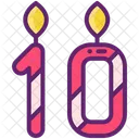 One Number Candle  Icon