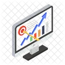 Online Analytics Growth Chart Statistical Analysis Icône