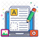 Online Article Writing  Symbol