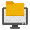 Online File Online Folder Online Document Icon