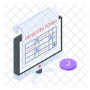 Online Form Benefits Form Application Form Icon
