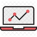 Online Diagramm Infografiken Laptop Symbol