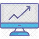 Online Diagramm Infografiken Monitor Symbol