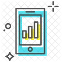 Online Diagramm Infografik Mobiles Diagramm Symbol