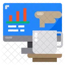 Monitor Diagramm Graph Symbol