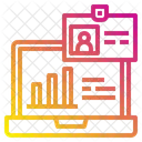 Personalausweis Laptop Diagramm Symbol