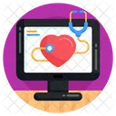 Online Healthcare Online Heart Checkup Online Ecg アイコン