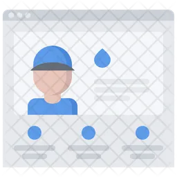 Online Hire worker  Icon