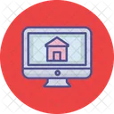 Online Hypothek Online Immobilienkauf Online Immobilienauswahl Symbol