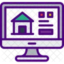 Online-Immobilien  Symbol