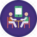 Online Meeting Mobile Business Meeting Icon