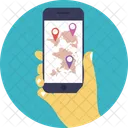 Online Map Navigation Icon