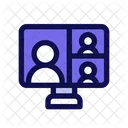 Online Meeting Presentation Icon