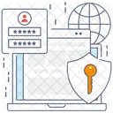 Secure User Login Password Protected Secure Authentication Icon