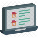 Online Property Laptop Home Icon