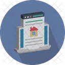 Online Property Laptop Home Icon