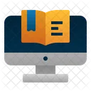 Digital Book Online Learning Study Icon