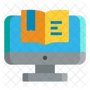 Digital Book Online Learning Study Icon