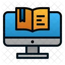 Digital Book Online Learning Study Icon