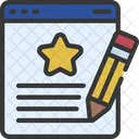 Online Review Writing  Icon