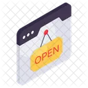 Open Board Roadboard Signboard Icon