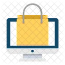 Online Shopping Shopping Cart Monitor Icon