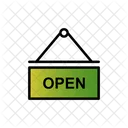 Open Open Sign Board Sign Board Icon