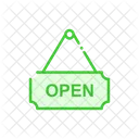 Open Open Sign Board Sign Board Icon