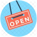 Open Signboard Hanging Icon