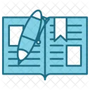 Open Book Pen Icon