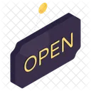 Open Board Roadboard Signboard Icon