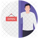 Open Shop We Are Open Shop Timing Icon