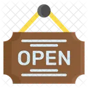 Shop Label Open Label Open Sign Icon