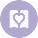 Opened Diary Heart Icon