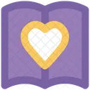 Opened Diary Heart Icon